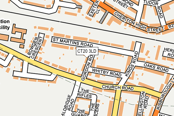 CT20 3LD map - OS OpenMap – Local (Ordnance Survey)
