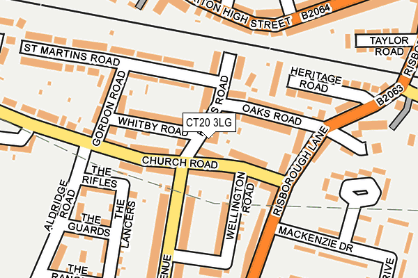 CT20 3LG map - OS OpenMap – Local (Ordnance Survey)