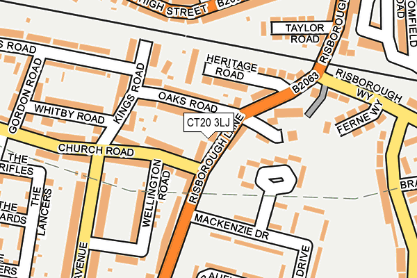 CT20 3LJ map - OS OpenMap – Local (Ordnance Survey)