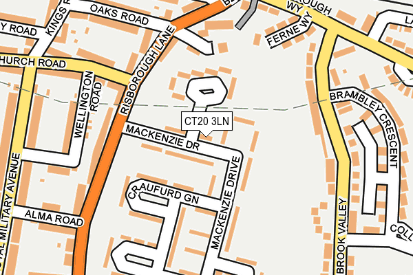 CT20 3LN map - OS OpenMap – Local (Ordnance Survey)