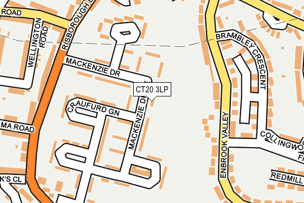 CT20 3LP map - OS OpenMap – Local (Ordnance Survey)