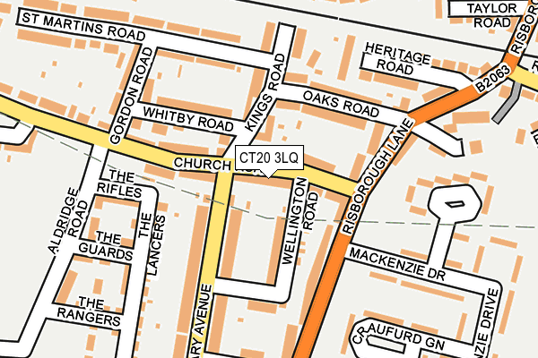 CT20 3LQ map - OS OpenMap – Local (Ordnance Survey)