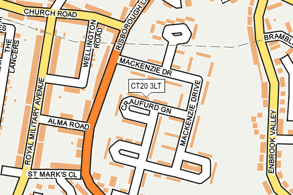 CT20 3LT map - OS OpenMap – Local (Ordnance Survey)