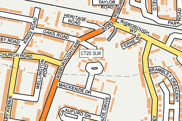 CT20 3LW map - OS OpenMap – Local (Ordnance Survey)