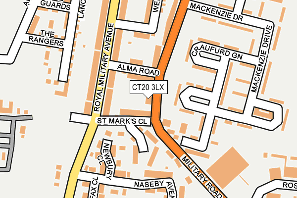 CT20 3LX map - OS OpenMap – Local (Ordnance Survey)