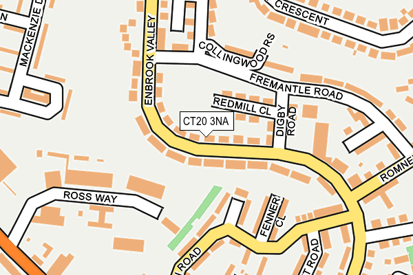 CT20 3NA map - OS OpenMap – Local (Ordnance Survey)