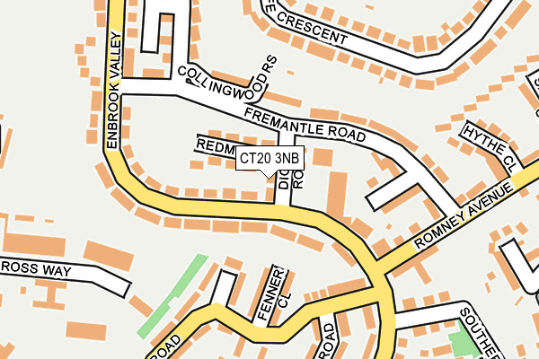 CT20 3NB map - OS OpenMap – Local (Ordnance Survey)