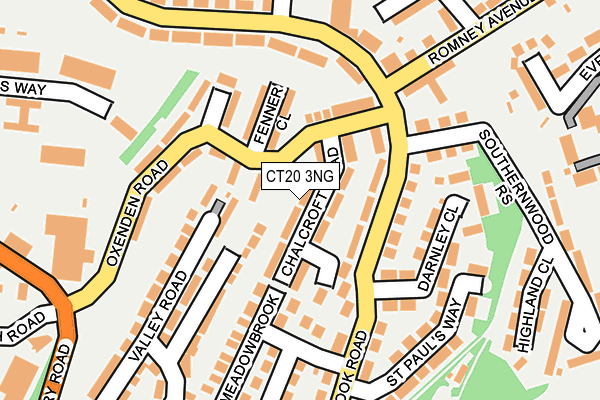 CT20 3NG map - OS OpenMap – Local (Ordnance Survey)