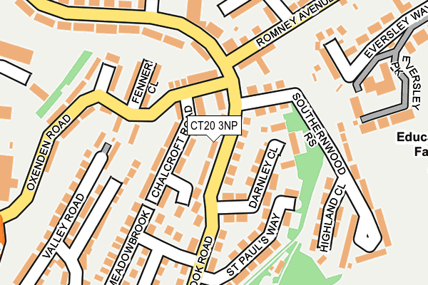 CT20 3NP map - OS OpenMap – Local (Ordnance Survey)