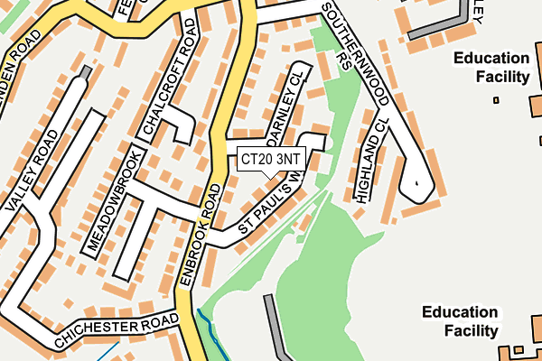 CT20 3NT map - OS OpenMap – Local (Ordnance Survey)