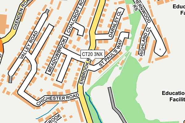 CT20 3NX map - OS OpenMap – Local (Ordnance Survey)