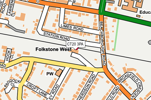 CT20 3PA map - OS OpenMap – Local (Ordnance Survey)