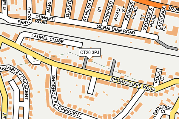 CT20 3PJ map - OS OpenMap – Local (Ordnance Survey)