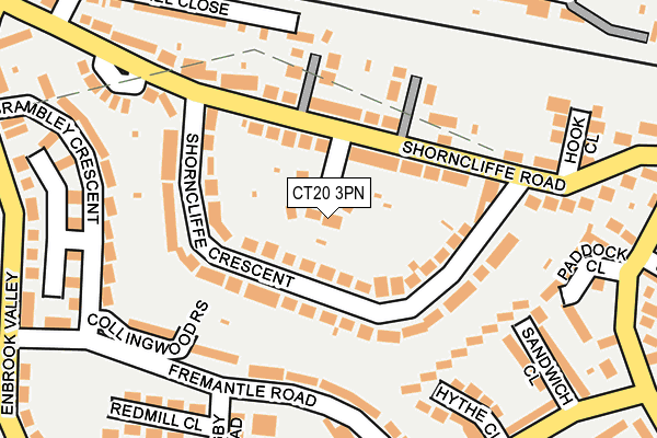 CT20 3PN map - OS OpenMap – Local (Ordnance Survey)