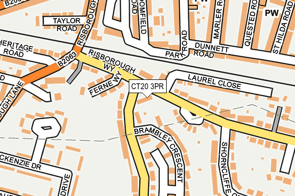 CT20 3PR map - OS OpenMap – Local (Ordnance Survey)