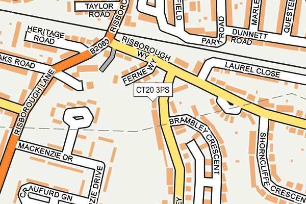 CT20 3PS map - OS OpenMap – Local (Ordnance Survey)