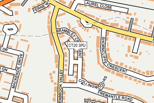 CT20 3PU map - OS OpenMap – Local (Ordnance Survey)