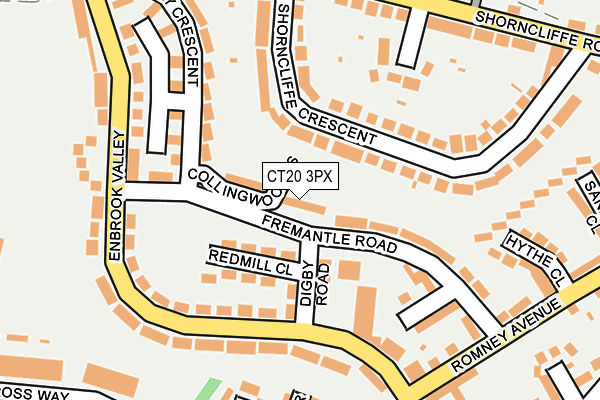 CT20 3PX map - OS OpenMap – Local (Ordnance Survey)