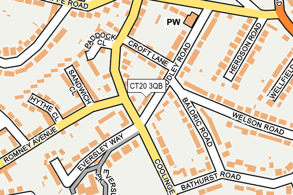 CT20 3QB map - OS OpenMap – Local (Ordnance Survey)