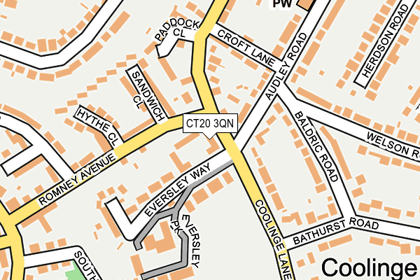 CT20 3QN map - OS OpenMap – Local (Ordnance Survey)