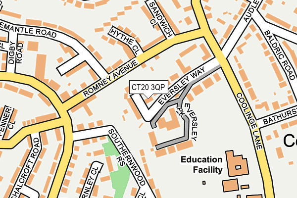 CT20 3QP map - OS OpenMap – Local (Ordnance Survey)