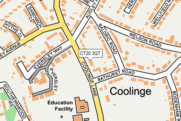 CT20 3QT map - OS OpenMap – Local (Ordnance Survey)
