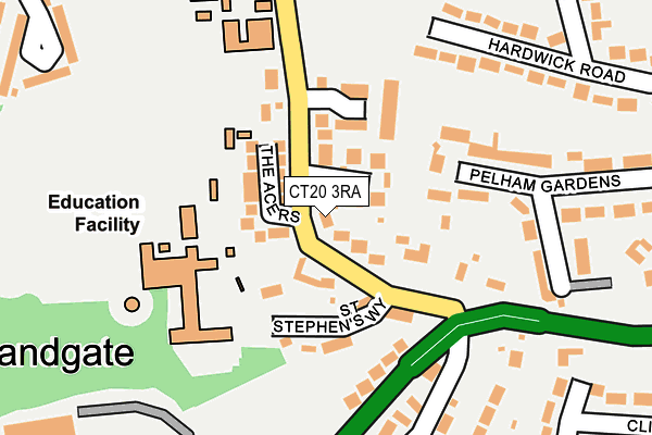 CT20 3RA map - OS OpenMap – Local (Ordnance Survey)