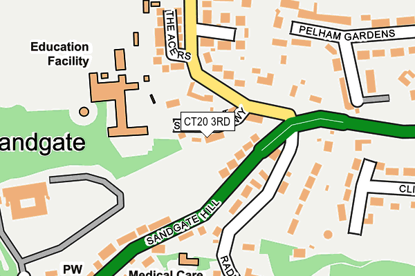 CT20 3RD map - OS OpenMap – Local (Ordnance Survey)