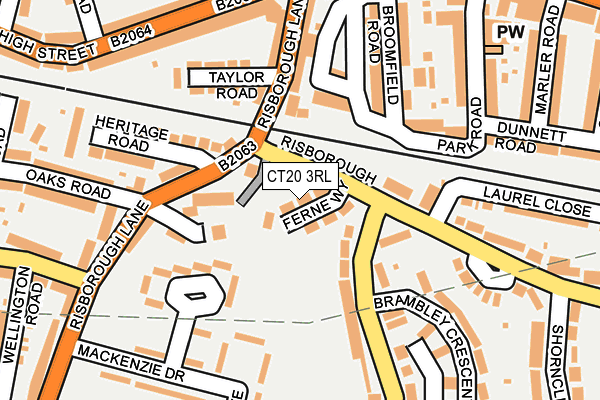 CT20 3RL map - OS OpenMap – Local (Ordnance Survey)