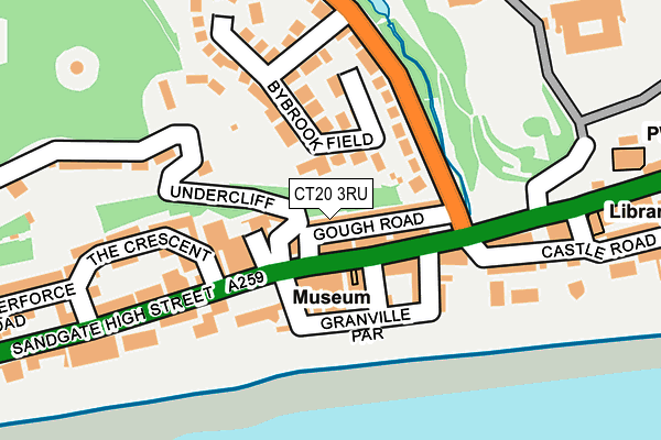 CT20 3RU map - OS OpenMap – Local (Ordnance Survey)