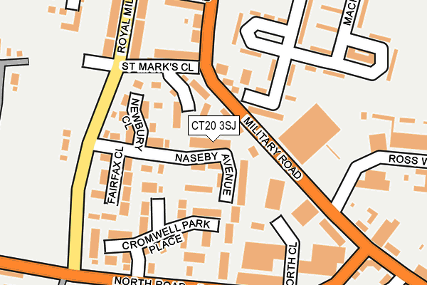CT20 3SJ map - OS OpenMap – Local (Ordnance Survey)