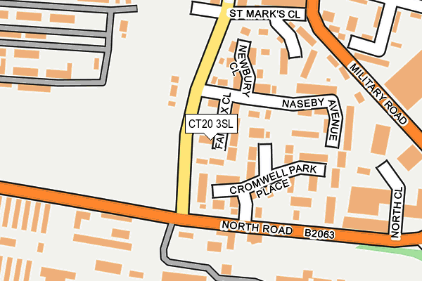 CT20 3SL map - OS OpenMap – Local (Ordnance Survey)