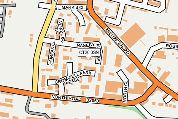 CT20 3SN map - OS OpenMap – Local (Ordnance Survey)