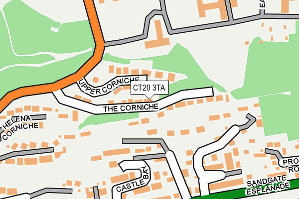 CT20 3TA map - OS OpenMap – Local (Ordnance Survey)