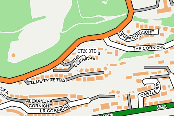 CT20 3TD map - OS OpenMap – Local (Ordnance Survey)