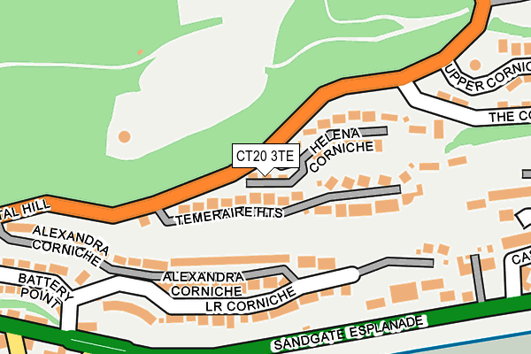 CT20 3TE map - OS OpenMap – Local (Ordnance Survey)