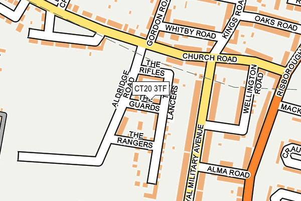 CT20 3TF map - OS OpenMap – Local (Ordnance Survey)