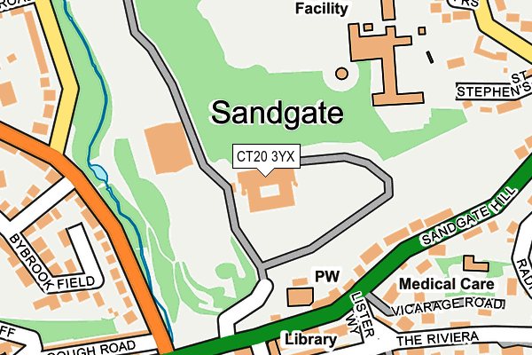 CT20 3YX map - OS OpenMap – Local (Ordnance Survey)