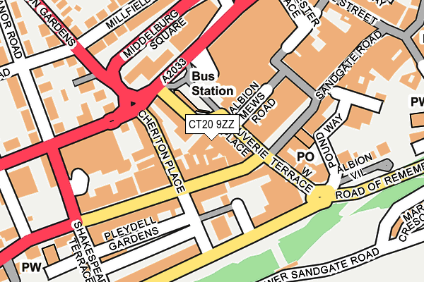 CT20 9ZZ map - OS OpenMap – Local (Ordnance Survey)