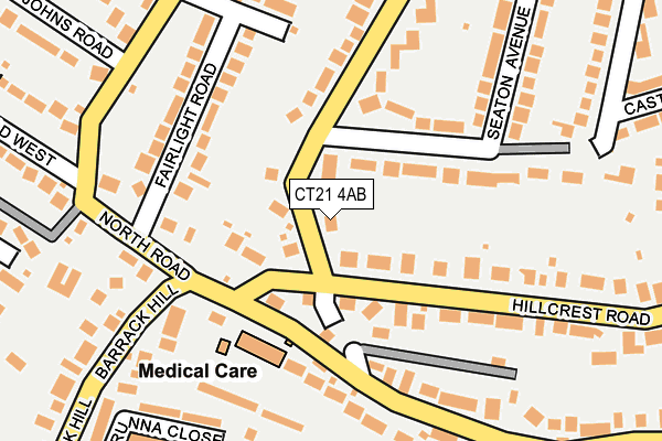 CT21 4AB map - OS OpenMap – Local (Ordnance Survey)