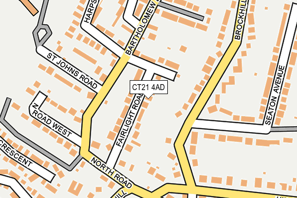 CT21 4AD map - OS OpenMap – Local (Ordnance Survey)