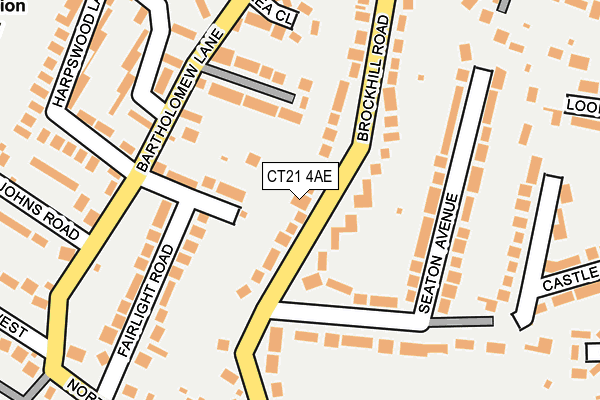 CT21 4AE map - OS OpenMap – Local (Ordnance Survey)
