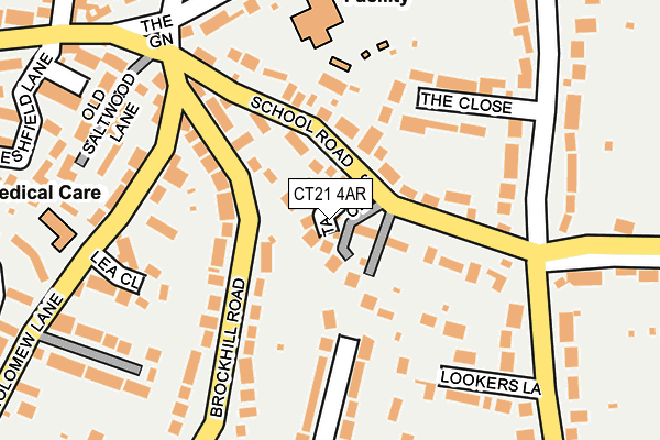 CT21 4AR map - OS OpenMap – Local (Ordnance Survey)