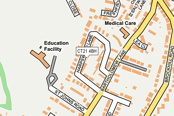 CT21 4BH map - OS OpenMap – Local (Ordnance Survey)