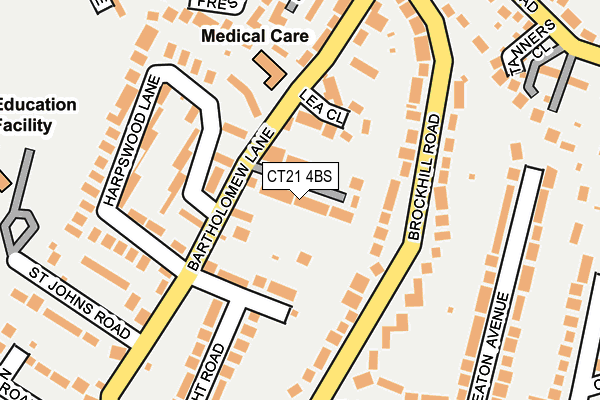 CT21 4BS map - OS OpenMap – Local (Ordnance Survey)