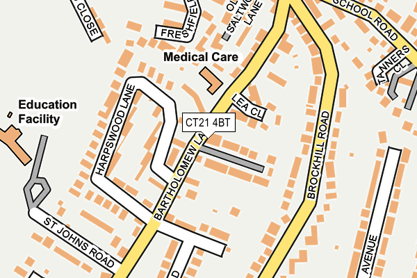 CT21 4BT map - OS OpenMap – Local (Ordnance Survey)