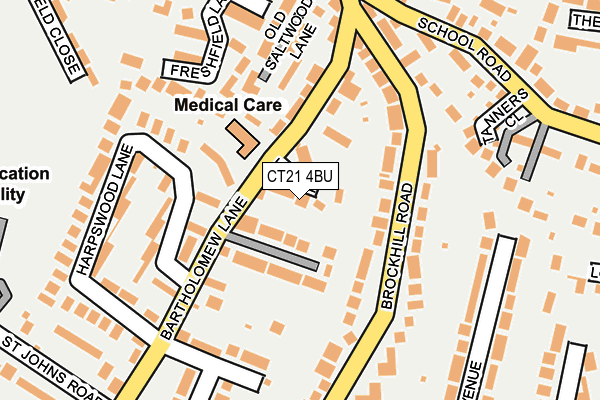 CT21 4BU map - OS OpenMap – Local (Ordnance Survey)