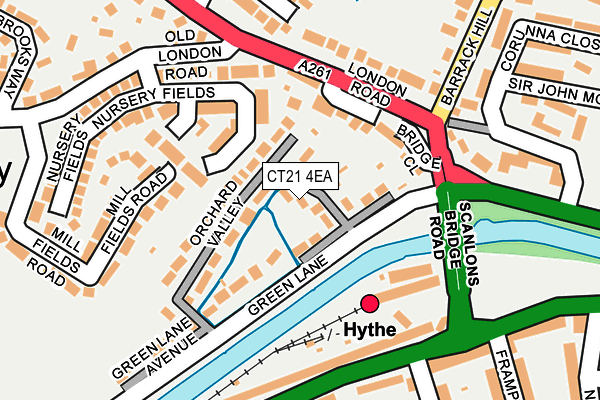 CT21 4EA map - OS OpenMap – Local (Ordnance Survey)