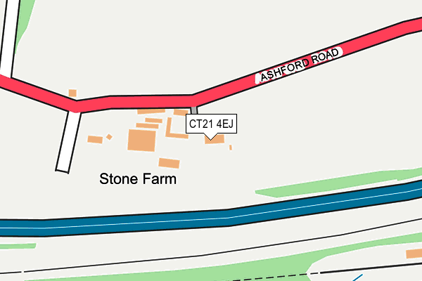 CT21 4EJ map - OS OpenMap – Local (Ordnance Survey)