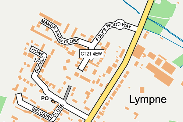 CT21 4EW map - OS OpenMap – Local (Ordnance Survey)